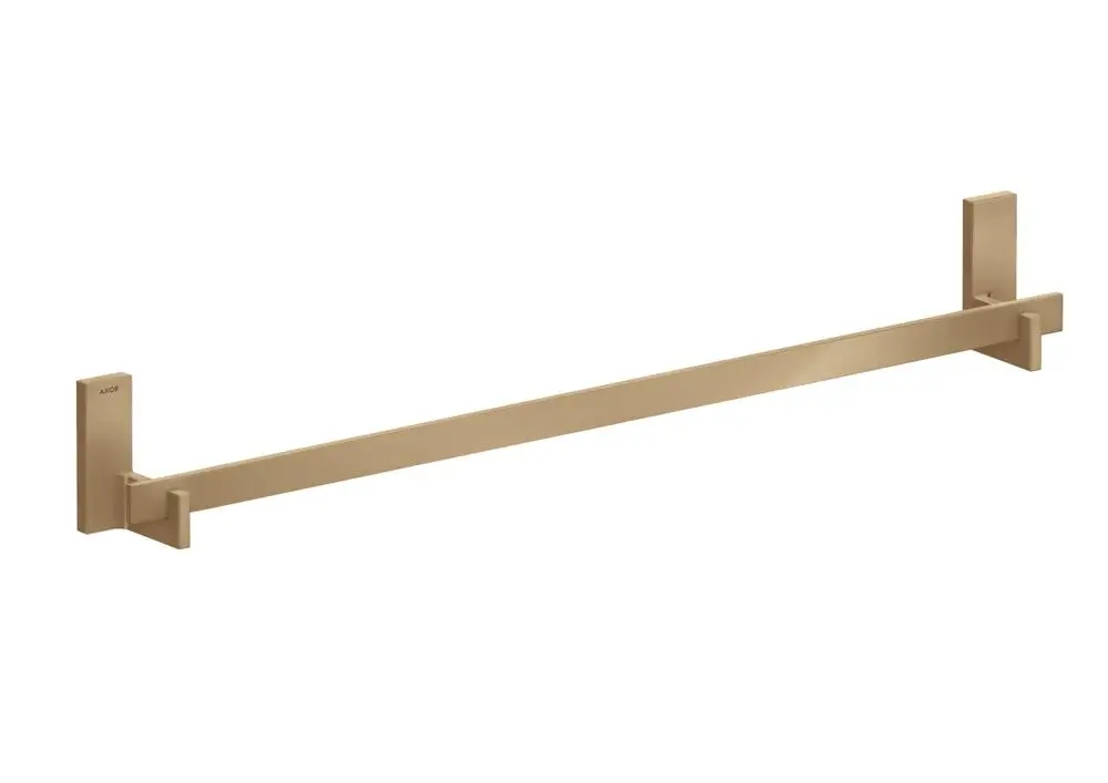 Brushed Bronze Halterung mit zwei Montagepunkten für Handtücher, hergestellt von AXOR. Schlichtes Design für moderne Badezimmer.
